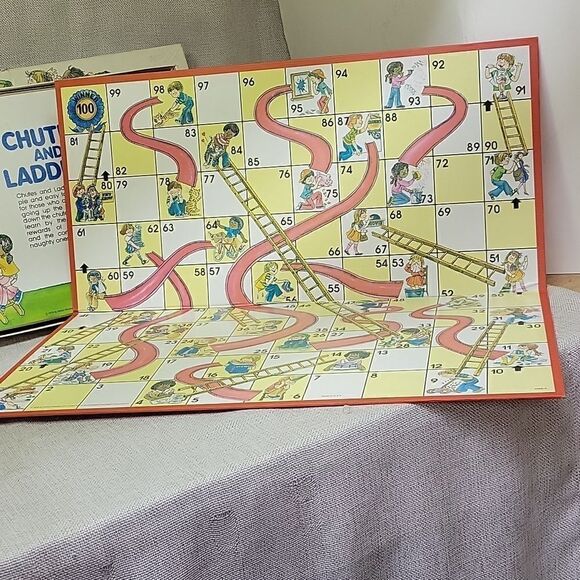 Vintage, 1979, Milton Bradley, Chutes & Ladders Board Game, #4555 - Picture 4 of 9
